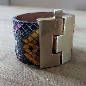 Leighelena Multicolor Python Wide Cuff